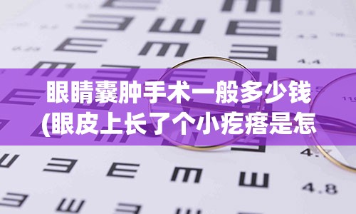 眼睛囊肿手术一般多少钱(眼皮上长了个小疙瘩是怎么回事)