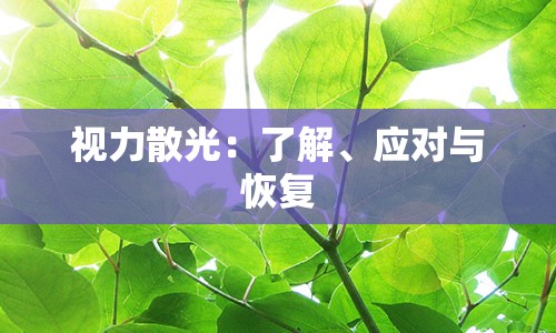 视力散光：了解、应对与恢复