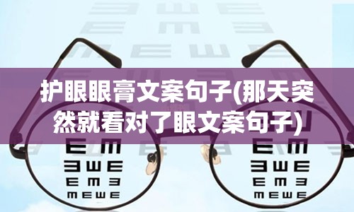 护眼眼膏文案句子(那天突然就看对了眼文案句子)