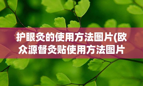 护眼灸的使用方法图片(欧众源督灸贴使用方法图片)