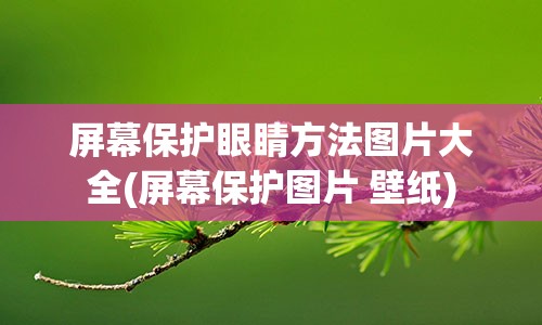 屏幕保护眼睛方法图片大全(屏幕保护图片 壁纸)