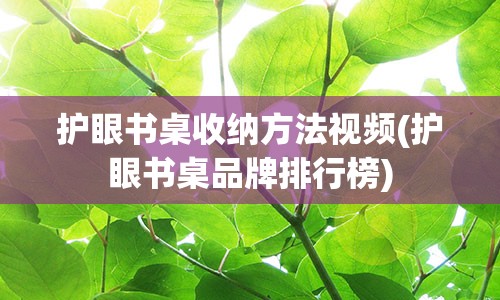 护眼书桌收纳方法视频(护眼书桌品牌排行榜)