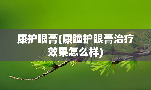 康护眼膏(康瞳护眼膏治疗效果怎么样)