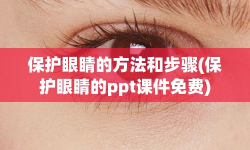 保护眼睛的方法和步骤(保护眼睛的ppt课件免费)