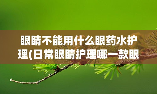 眼睛不能用什么眼药水护理(日常眼睛护理哪一款眼药水比较好)