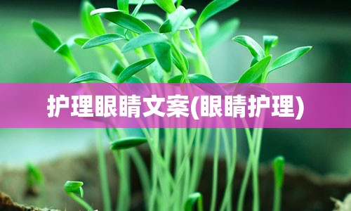 护理眼睛文案(眼睛护理)