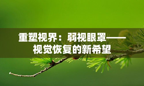 重塑视界：弱视眼罩——视觉恢复的新希望