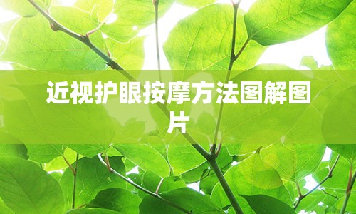 近视护眼按摩方法图解图片