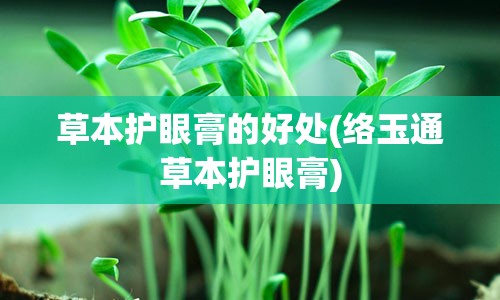 草本护眼膏的好处(络玉通草本护眼膏)