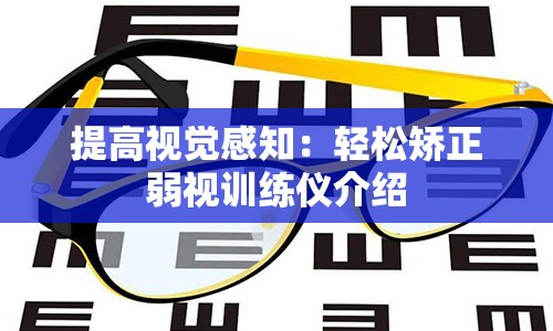 提高视觉感知：轻松矫正弱视训练仪介绍