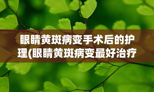 眼睛黄斑病变手术后的护理(眼睛黄斑病变最好治疗)